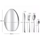 Juego de Cubiertos 24 Piezas – Egg Plateado