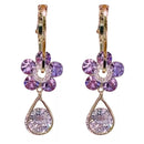Aretes de Cristal en Forma de Flor - Elegancia y Brillo en Cada Detalle