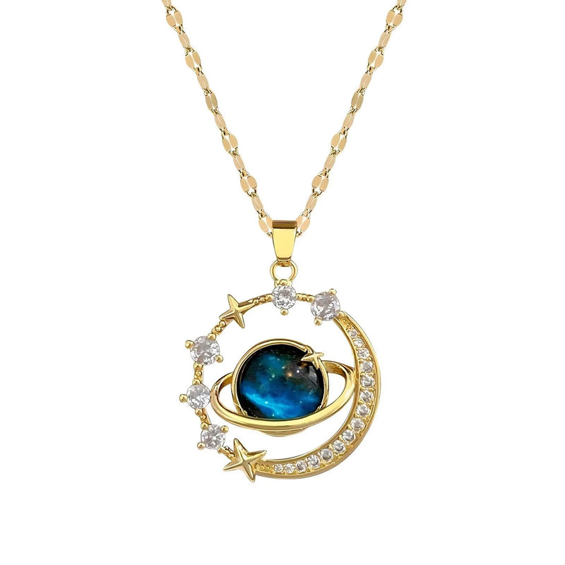 Collar Saturno & Estrellas