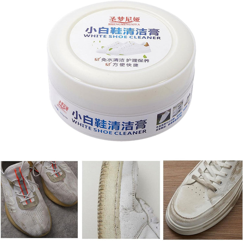 Crema Multi-Funcional para Limpieza de Zapatos Blancos
