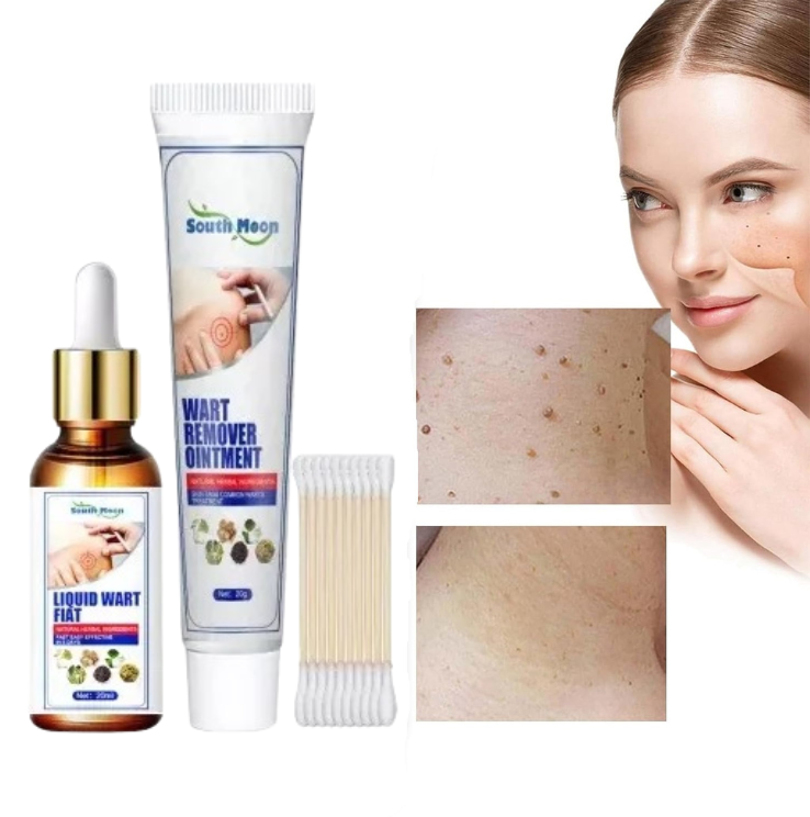 Crema y Sérum Eliminador de Verrugas - Elimina las Verrugas Rápidamente y Sin Dolor