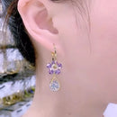 Aretes de Cristal en Forma de Flor - Elegancia y Brillo en Cada Detalle