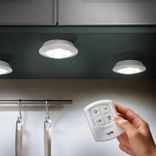 Juego Bombilla - X3 Luces Led Inalámbrica Con Control De Mando